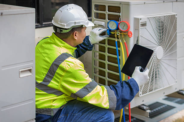 Professional Hvac technician working in Nedrow, NY